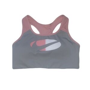 Nike Dri-Fit Swoosh Performance Sports Bra in Pink, size Small